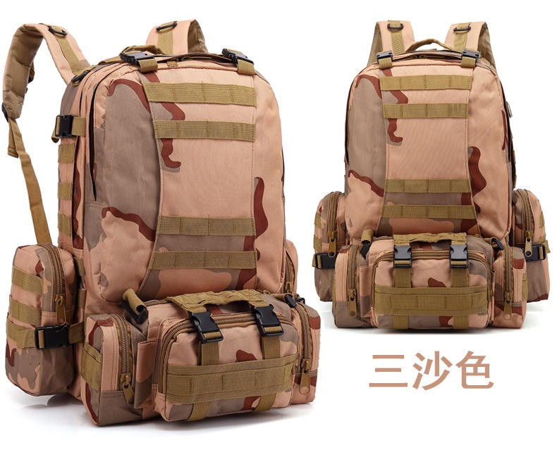 Tactical Army Bag Large Capacity 55l Outdoor Camping Hiking Waterproof Molle Military Tactical Backpack 