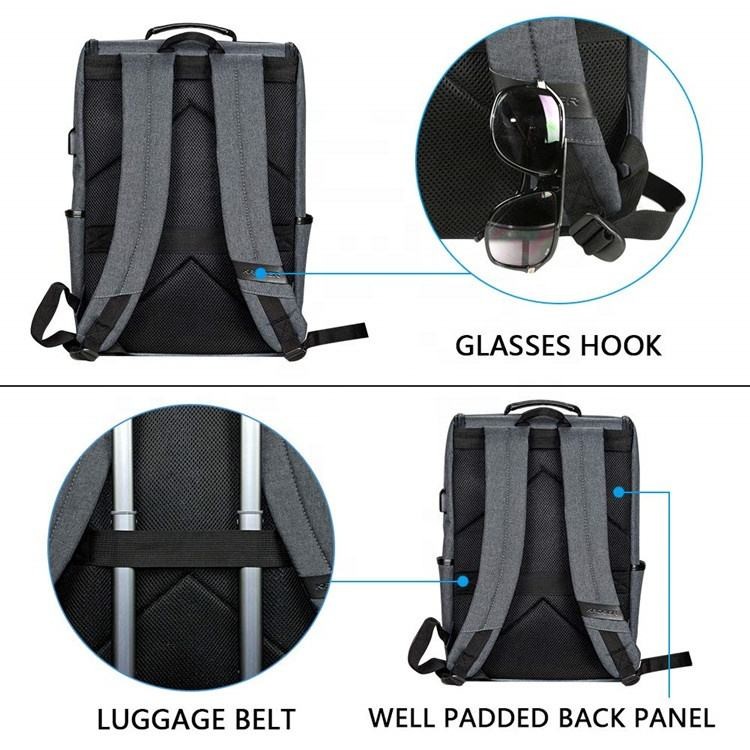 Anti theft Business Laptop Backpack USB college school backpack mochila anti theft backpack