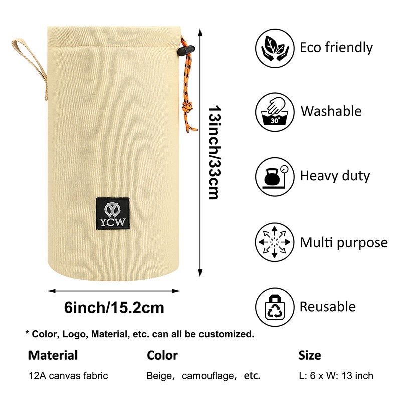 Factory Water Bottle Holder Bag Drawstring Bag Insulated Cup Holder 