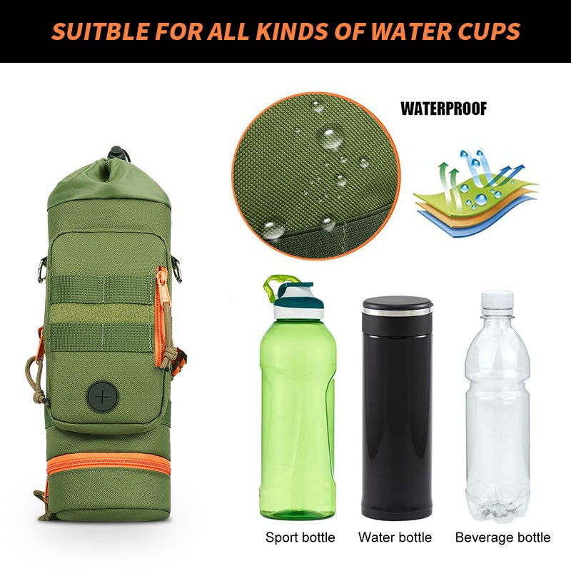 High Quality Insulated Water Bottle Holder With Shoulder Strap Water Bottle Carrier Bag 