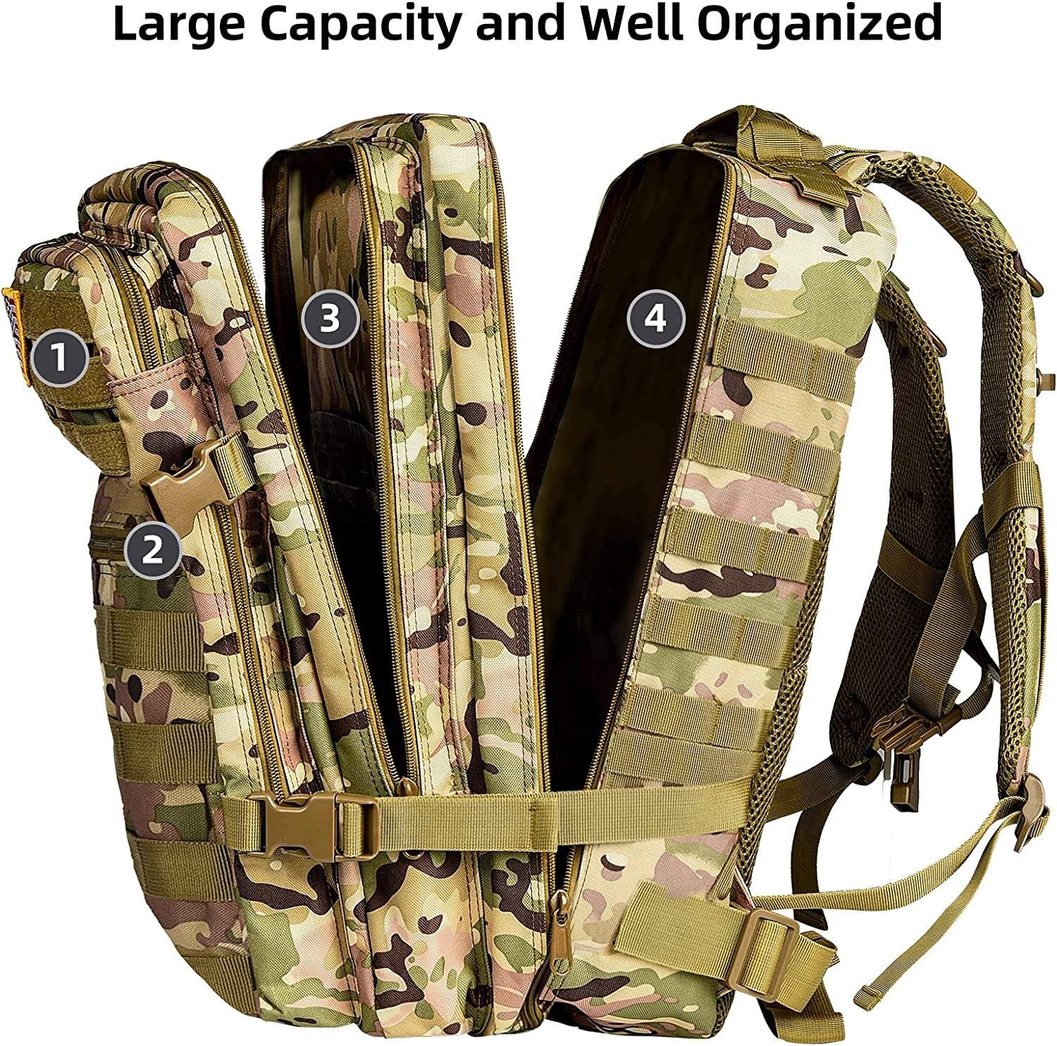  2023 Higher Quality Hot Sale 900d Oxford Military Tactical 45l Backpack Combat Backpack Trekking Bag 