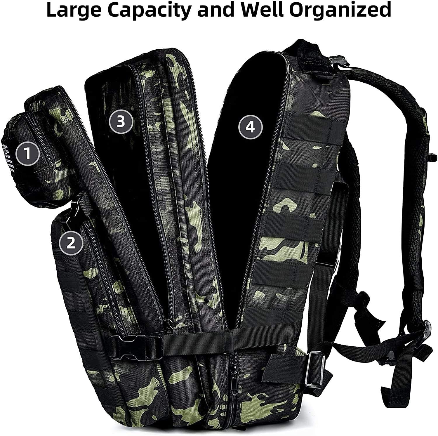 Wholesale Camouflage 45l Large Outdoor Molle 3p Army Military Tactical Backpack Mochila Travel Backpack 