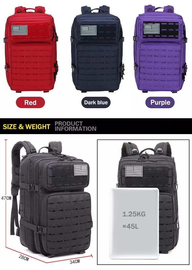 Hot Water Resistant Custom Logo Oem Nylon Military Tactical Backpack Military Backpack For Man 